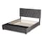 Baxton Studio Caronia Grey Velvet 2-Drawer King Size Platform Storage Bed 161-10216 - alternate 3